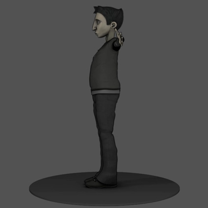 Boy body 3D side