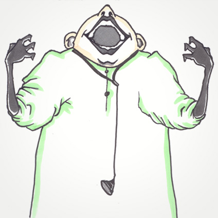 Doc laughing